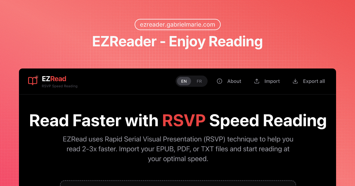 EZRead - RSVP Speed Reading App | Read Faster with Rapid Serial Visual ...